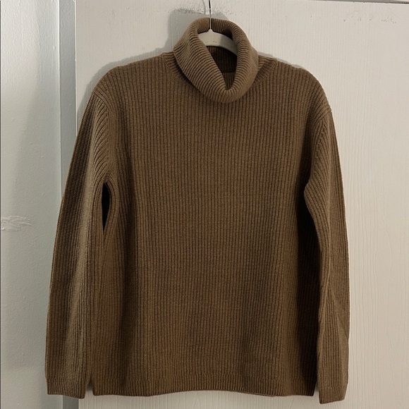 NWOT Quince Cashmere Brown Turtleneck Sweater - Picture 2 of 5
